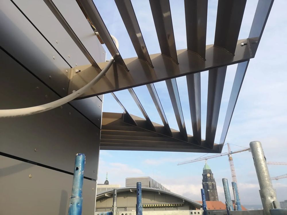 Dachanlage, gebaut von Metallbau Adam, Görlitz